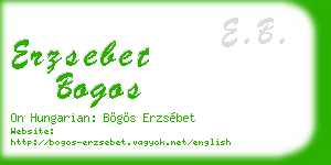 erzsebet bogos business card